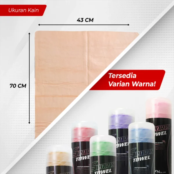 Handuk Olahraga Sensasi Dingin Tebal Daya Serap Tinggi 100% ORIGINAL Made in Japan - Orange